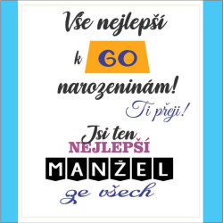 Zamilované přání k 60 narozeninám pro manžela