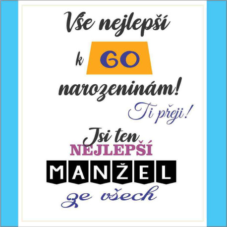 Zamilované přání k 60 narozeninám pro manžela