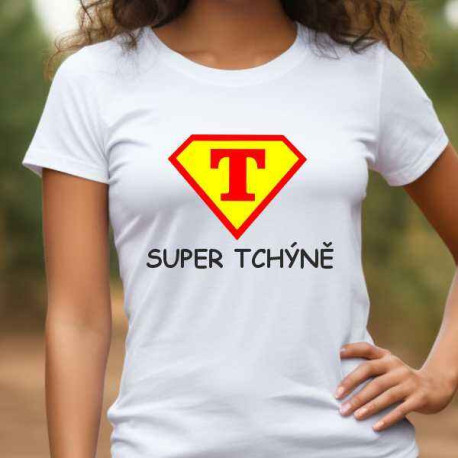 Super tchýně ve stylu supermana - Dámské tričko.