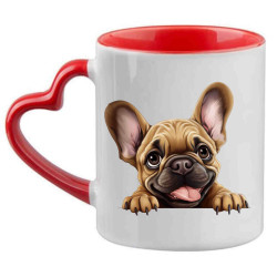 Hrnek s pejskem plemene - francouzský buldoček