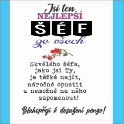 Blahopřání k odchodu do důchodu pro šéfa