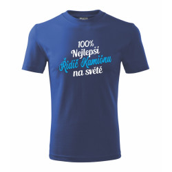 Pánské tričko pro řidiče kamionu s potiskem 100% nejlepší řidič kamiónu