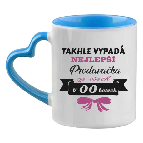 Hrnek pro prodavačku k narozeninám s vlastní volbou věku