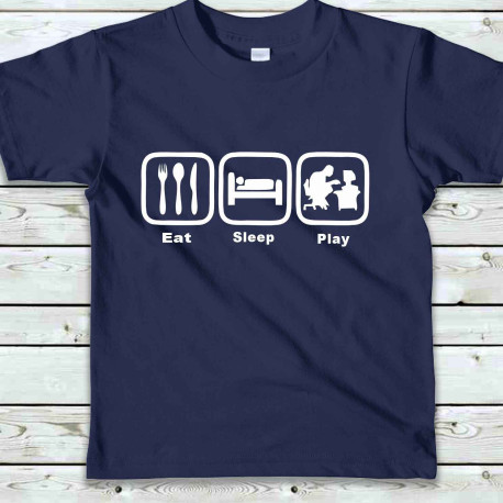 Dětské tričko Eat sleep play game