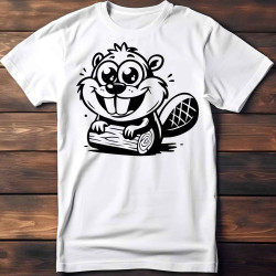 Dětské tričko s potiskem vtipného bobříka