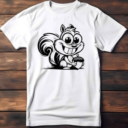 Dětské tričko s potiskem vtipné veverky