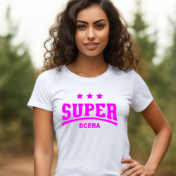 Dámské tričko - Super dcera s hvězdičkami