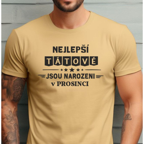Pánské tričko - Nejlepší tátové jsou narozeni v Prosinci