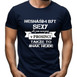 Pánské tričko - Nesnáším být sexy, ale jsem narozený v prosinci, takže to jinak nejde