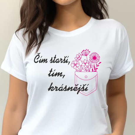 Dámské tričko - 80 let čím starší, tím krásnější