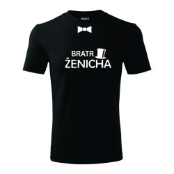 Pánské tričko Bratr ženicha s mašličkou na rozlučku se svobodou