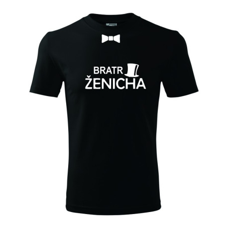 Pánské tričko Bratr ženicha s mašličkou, tričko na rozlučku se svobodou pro bratra ženicha