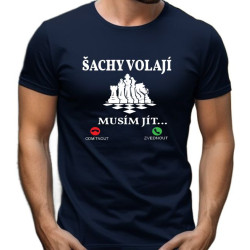 Pánské tričko - Šachy volají musím jít