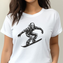 Dámské tričko - Snowbordistka