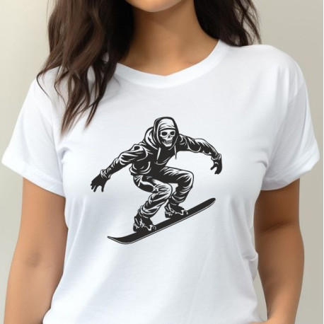 Dámské tričko - Snowbordistka