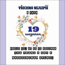 Krásné přání k 19 narozeninám
