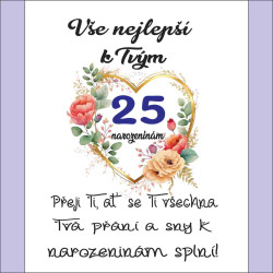 Skvělé přání k 25 narozeninám