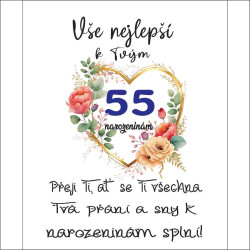 Originální přání k 55 narozeninám