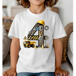 Dětské tričko k 4 narozeninám s autem