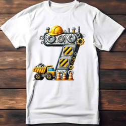 Dětské tričko k 7 narozeninám s autem