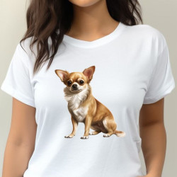 Dámské tričko s potiskem pejska - Čivava