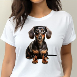 Dámské tričko s potiskem pejska - Jezevčíka