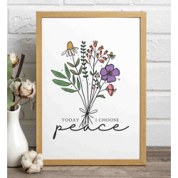 Fotoobraz s Květinami dnes volím mír