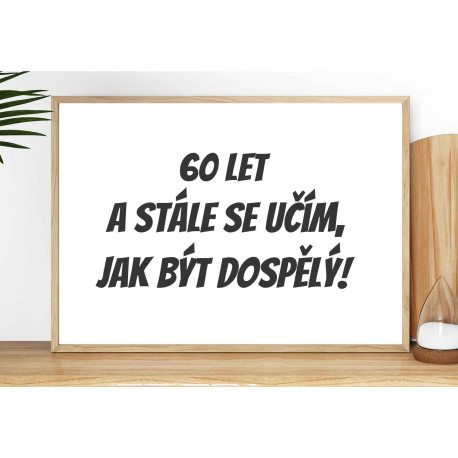 Fotoobraz 60 let a stále se učím jak být dospělý