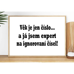Fotoobraz Věk je jen číslo a já jsem expert na ignorování čísel.