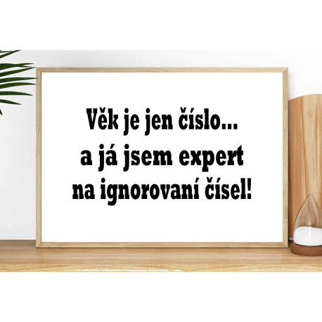 Fotoobraz Věk je jen číslo a já jsem expert na ignorování čísel.