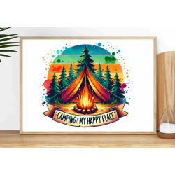 Fotoobraz Kempování je místo kde jsem štastný