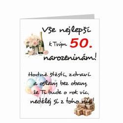 Přání k 50 narozeninám pro muže - Vše nejlepší
