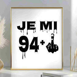 Obraz k 95 narozeninám je mi 94 plus prostředníček