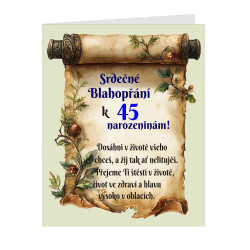 Blahopřání k 45 narozeninám - Dosáhni v životě všeho co chceš