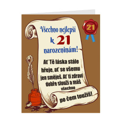 Ať Tě láska stále hřeje - Upřimné přání k 21 narozeninám
