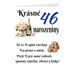 Přání - Krásné 46 narozeniny