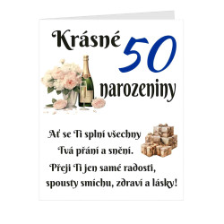 Přání - Krásné 50 narozeniny