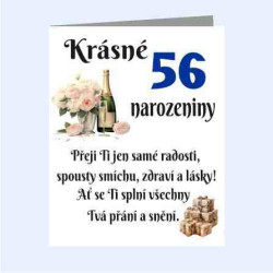 Přání - Krásné 56 narozeniny