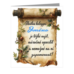 Přání pro kolegyni na rozloučenou s volbou jména