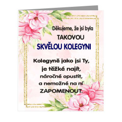 Přání - Děkujeme, že jsi byla takovou skvělou kolegyni