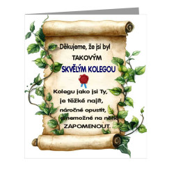 Přání - Děkujeme, že jsi byl skvělým kolegou