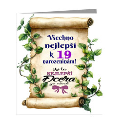 Jsi ta nejlepší dcera ze všech - Blahopřání k 19 narozeninám
