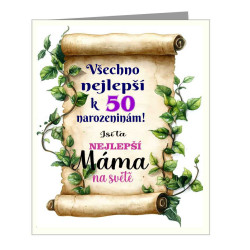 Blahopřání k 50 narozeninám - Jsi ta nejlepší máma na světě