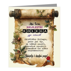 Blahopřání pro kolegu k odchodu do důchodu