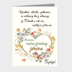 Blahopřání k 70 narozeninám - Hodně štěstí a zdraví s volbou jména