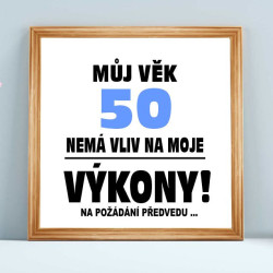 Obraz - Můj věk 50 nemá vliv na moje výkony