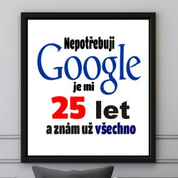 Obraz k 25. narozeninám – Nepotřebuji Google, je mi 25 let a znám už všechno