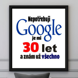 Obraz k 30. narozeninám – Nepotřebuji Google, je mi 30 let a znám už všechno