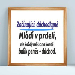Začínající důchodkyně - Vtipný obraz pro Důchodkyni