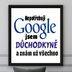 Nepotřebuji Google jsem Důchodkyně a znám už všechno - Obraz